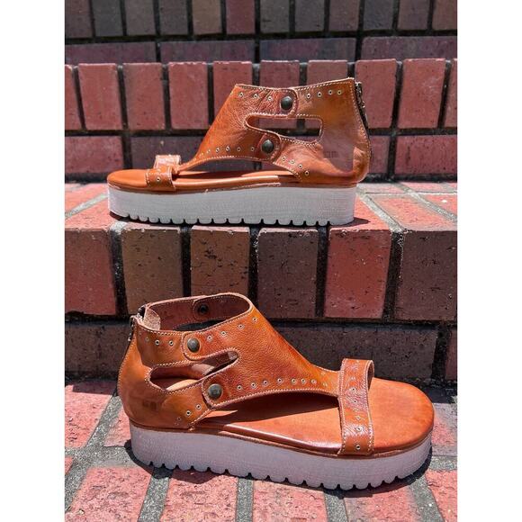 Bed Stu Soni Distressed Leather Zip Up Soni Platform Gladiator Sandal Size 9. - Picture 8 of 17